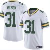 Men's Green Bay Packers #31 Emanuel Wilson White Vapor Limited Stitched Football Jersey - Custom Name