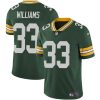 Men's Green Bay Packers #33 Evan Williams Green Vapor Untouchable Limited Stitched Jersey - Custom Name