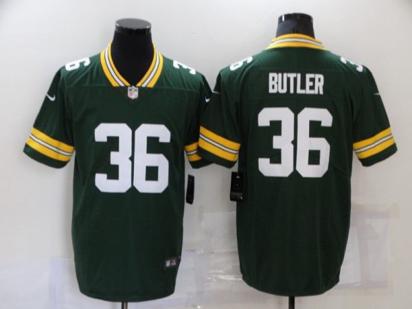 Men's Green Bay Packers #36 Leroy Butler 2021 Green Legend Stitched Football Jersey - Custom Name
