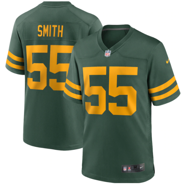 Men's Green Bay Packers #55 Za'Darius Smith 2021 Green Stitched Football Jersey - Custom Name