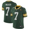 Men's Green Bay Packers #7 Quay Walker Green Vapor Limited Throwback Stitched Football Jersey - Custom Name