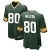 Men's Green Bay Packers #80 Bo Melton Green Stitched Game Jersey - Custom Name
