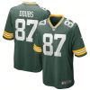 Men's Green Bay Packers #87 Romeo Doubs Green Stitched Game Jersey - Custom Name