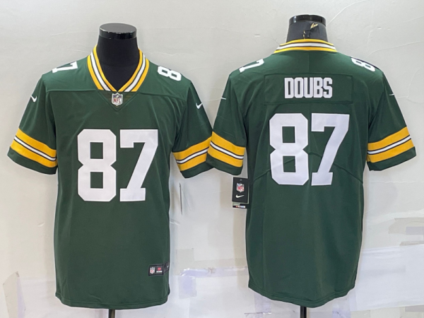 Men's Green Bay Packers #87 Romeo Doubs Green Vapor Untouchable Limited Stitched Jersey - Custom Name