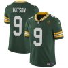 Men's Green Bay Packers #9 Christian Watson Green Vapor Limited Throwback Stitched Football Jersey - Custom Name