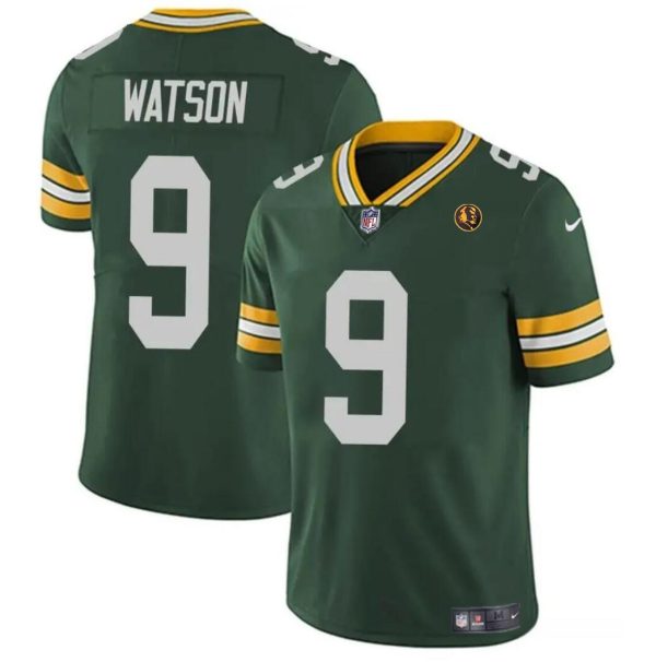 Men's Green Bay Packers #9 Christian Watson Green Vapor Limited Throwback Stitched Football Jersey - Custom Name