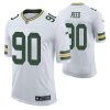 Men's Green Bay Packers #90 Jarran Reed White Stitched Football Jersey - Custom Name