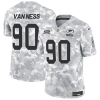 Men's Green Bay Packers #90 Lukas Van Ness 2024 F.U.S.E Arctic Camo Salute to Service Limited Stitched Football Jersey - Custom Name
