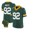 Men's Green Bay Packers #92 Reggie White Green Home Patch Vapor Untouchable Limited Stitched Jersey - Custom Name
