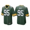Men's Green Bay Packers #95 Devonte Wyatt Green Stitched Football Jersey - Custom Name