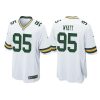 Men's Green Bay Packers #95 Devonte Wyatt White Stitched Football Jersey - Custom Name