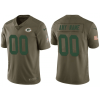 Men's Green Bay Packers ACTIVE PLAYER Custom 2017 Olive Salute To Service Limited Stitched Jersey - Custom Name