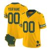 Men's Green Bay Packers Customized Gold 2023 F.U.S.E. Home Patch Vapor Untouchable Limited Stitched Jersey - Custom Name