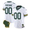 Men's Green Bay Packers Customized White 2023 F.U.S.E. Home Patch Vapor Untouchable Limited Stitched Jersey - Custom Name