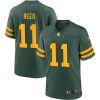 Men's Green Bay Packers v11 Jayden Reed Green Stitched Game Jersey - Custom Name