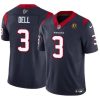 Men's Houston Texans #3 Tank Dell Navy 2023 F.U.S.E. With John Madden Patch Vapor Limited Stitched Football Jersey  - Custom Name