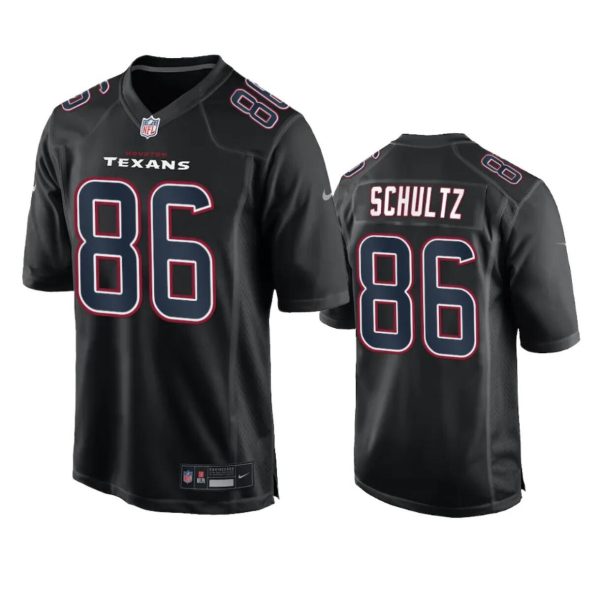 Men's Houston Texans #86 Dalton Schultz Black Fashion Vapor Untouchable Limited Stitched Football Jersey  - Custom Name