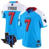 Men's Houston Texans Active Player Custom Blue White 2024 F.U.S.E. Limited Stitched Jersey - Custom Name
