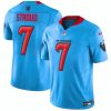 Men's Houston Texans Customized Blue 2024 Vapor F.U.S.E. Limited Stitched jersey  - Custom Name