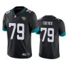 Men's Jacksonville Jaguars #79 Luke Fortner Black Vapor Untouchable Limited Stitched Jersey - Custom Name