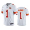 Men's Kansas City Chiefs #1 Jerick McKinnon White Vapor Untouchable Limited Stitched Football Jersey  - Custom Name