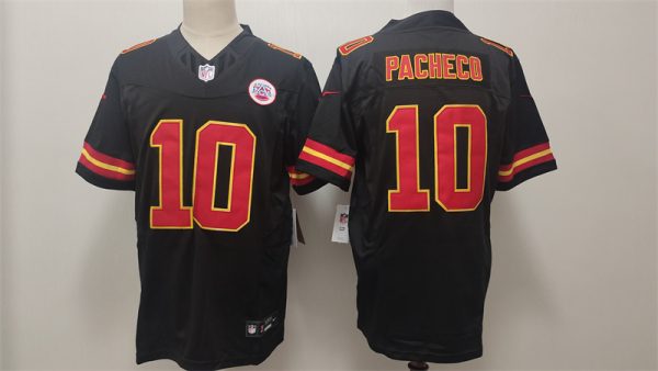 Men's Kansas City Chiefs #10 Isiah Pacheco Black F.U.S.E Vapor Untouchable Limited Stitched Football Jersey - Custom Name