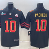 Men’s Kansas City Chiefs #10 Isiah Pacheco Black Red Gold Super Bowl LVII Patch Vapor Untouchable Limited Stitched Jersey  - Custom Name