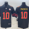 Men’s Kansas City Chiefs #10 Isiah Pacheco Black Red Gold Vapor Untouchable Limited Stitched Jersey  - Custom Name
