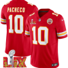 Men's Kansas City Chiefs #10 Isiah Pacheco Red F.U.S.E. 24 25 Super Bowl LIX Vapor Untouchable Limited Stitched Football Jersey  - Custom Name