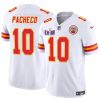Men's Kansas City Chiefs #10 Isiah Pacheco White F.U.S.E. Super Bowl LVIII Patch Vapor Untouchable Limited Stitched Football Jersey  - Custom Name