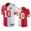 Men's Kansas City Chiefs #10 Tyreek Hill Red White NFL 2021 Super Bowl LV Vapor Limited Stitched Jersey - Custom Name