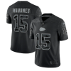 Men's Kansas City Chiefs #15 Patrick Mahomes Black Reflective Limited Stitched Football Jersey - Custom Name