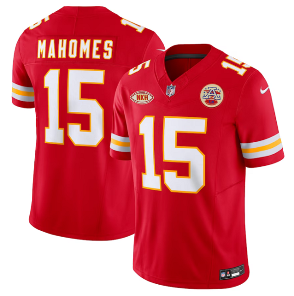Men’s Kansas City Chiefs #15 Patrick Mahomes Red 2023 F.U.S.E. With Patch Vapor Untouchable Limited Stitched Jersey - Custom Name