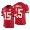 Men's Kansas City Chiefs #15 Patrick Mahomes Red NFL 2021 Super Bowl LV Stitched Jersey  - Custom Name