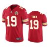 Men's Kansas City Chiefs #19 Kadarius Toney Red Vapor Untouchable Limited Stitched Football Jersey  - Custom Name