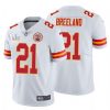 Men's Kansas City Chiefs #21 Bashaud Breeland White NFL 2021 Super Bowl LV Stitched Jersey - Custom Name