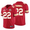 Men's Kansas City Chiefs #22 Juan Thornhill Red NFL 2021 Super Bowl LV Stitched Jersey - Custom Name