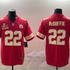 Men's Kansas City Chiefs #22 Trent McDuffie Red 2025 Super Bowl LIX Patch Vapor Untouchable Limited Stitched Football Jersey - Custom Name