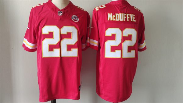 Men's Kansas City Chiefs #22 Trent McDuffie Red F.U.S.E Vapor Untouchable Limited Stitched Football Jersey - Custom Name