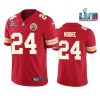 Men’s Kansas City Chiefs #24 Skyy Moore Red Super Bowl LVII Patch Vapor Untouchable Limited Stitched Jersey  - Custom Name