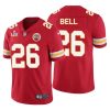 Men's Kansas City Chiefs #26 Le'Veon Bell Red NFL 2021 Super Bowl LV Stitched Jersey- Custom Name