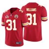 Men's Kansas City Chiefs #31 Darrel Williams Red NFL 2021 Super Bowl LV Stitched Jersey  - Custom Name