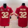 Men's Kansas City Chiefs #32 Nick Bolton Red 2025 Super Bowl LIX Patch Vapor Untouchable Limited Stitched Football Jersey  - Custom Name