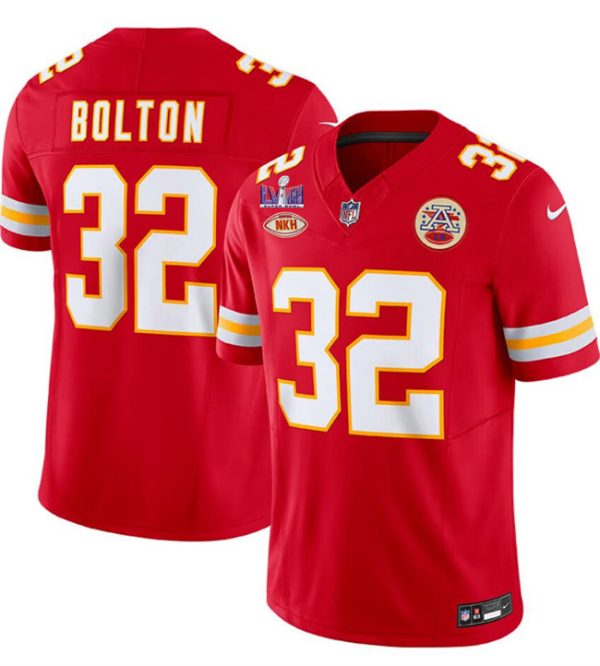 Men's Kansas City Chiefs #32 Nick Bolton Red F.U.S.E. With Patch And Super Bowl LVIII Patch Vapor Untouchable Limited Stitched Football Jersey - Custom Name