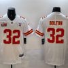 Men's Kansas City Chiefs #32 Nick Bolton White 2025 Super Bowl LIX Patch Vapor Untouchable Limited Stitched Football Jersey  - Custom Name