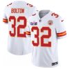 Men's Kansas City Chiefs #32 Nick Bolton White F.U.S.E. Super Bowl LVIII Patch Vapor Untouchable Limited Stitched Football Jersey  - Custom Name