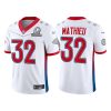 Men's Kansas City Chiefs #32 Tyrann Mathieu 2022 White Pro Bowl Stitched Jersey - Custom Name