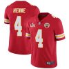Men's Kansas City Chiefs #4 Chad Henne Red NFL 2021 Super Bowl LV Stitched Jersey  - Custom Name