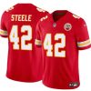 Men’s Kansas City Chiefs #42 Carson Steele Red 2023 F.U.S.E Vapor Untouchable Limited Stitched Football Jersey - Custom Name