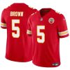 Men’s Kansas City Chiefs #5 Hollywood Brown Red 2023 F.U.S.E Vapor Untouchable Limited Stitched Football Jersey  - Custom Name